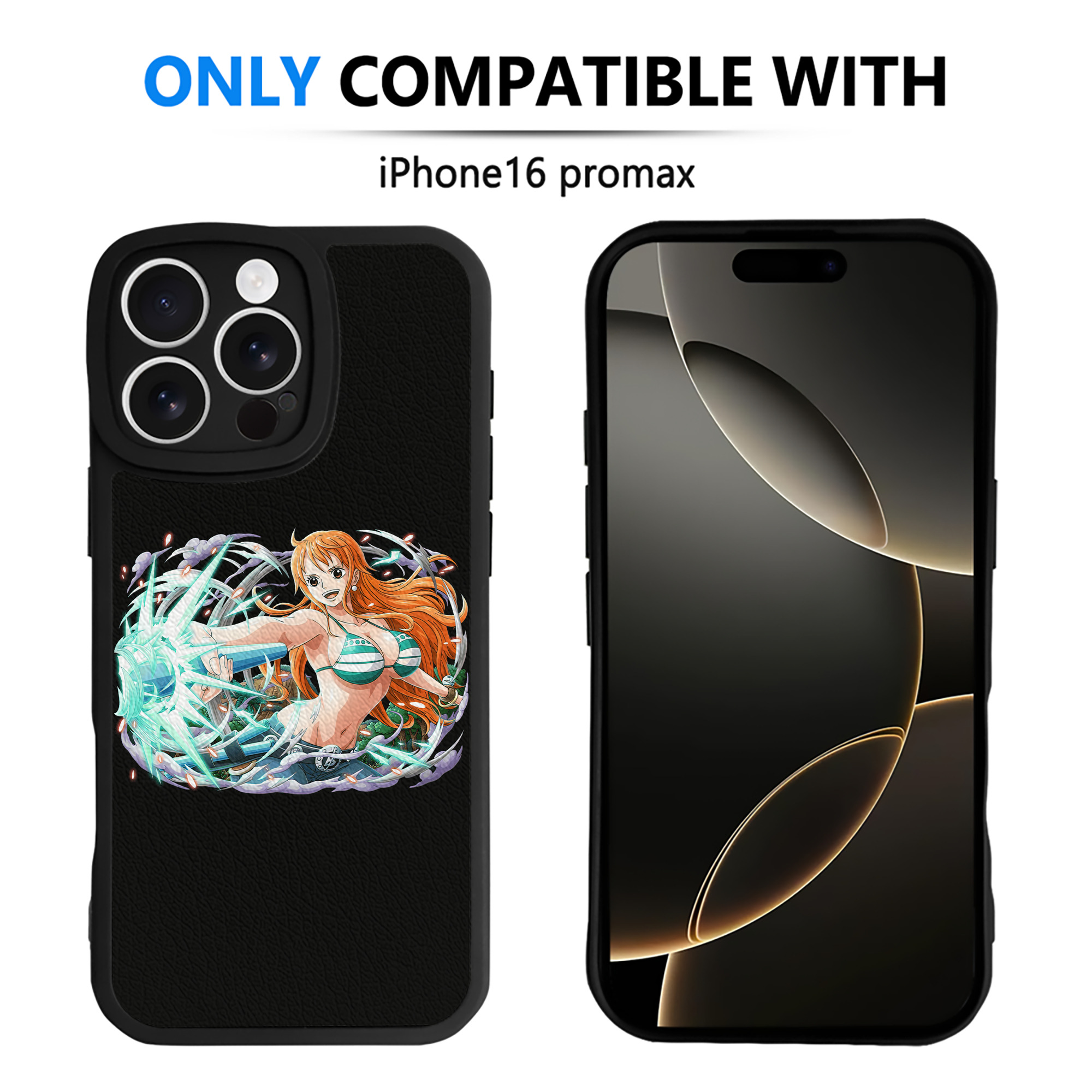 （画像用） ワンピース ナミ ONE PIECE Nami 【iPhone 16シリーズ対応】シリコンスマホケース（レザー調） 材質：シリコン